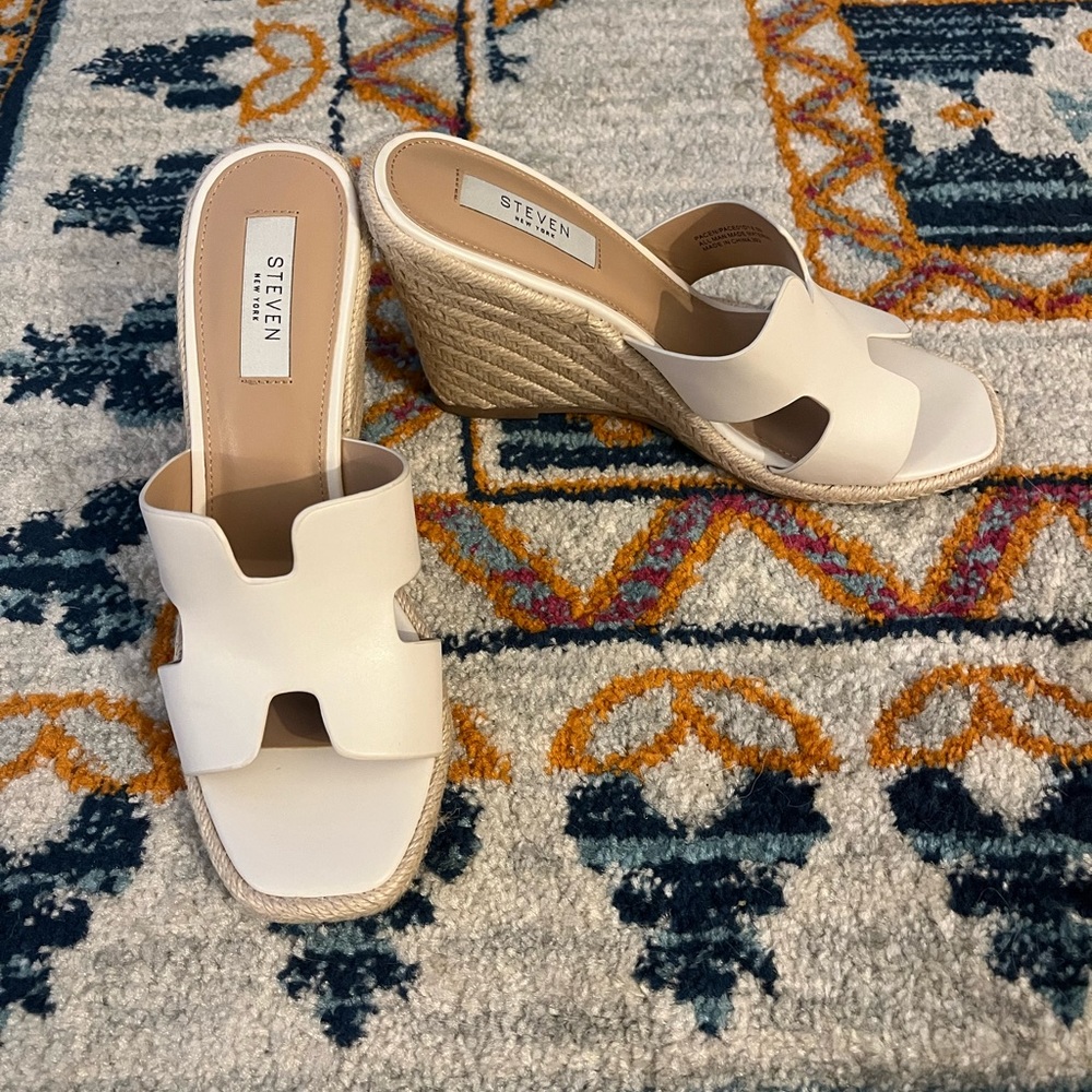 Steven New York by Steve Madden Pacen Slip On Espadrille Wedge Sandal Size 8.5